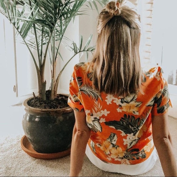 Billabong Tops - Billabong Vintage Tropical Hawaiian Tunic Button Down Shirt